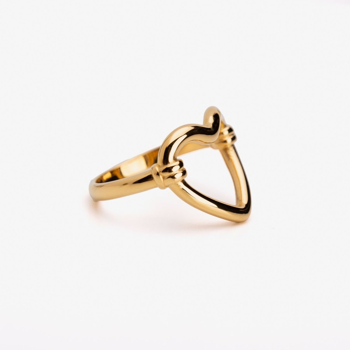 Anel Amor Coração Banhado em Ouro 18K - Murano Joias
