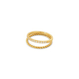 Anel Aurora Cristais Banhado em Ouro 18k - Murano Joias