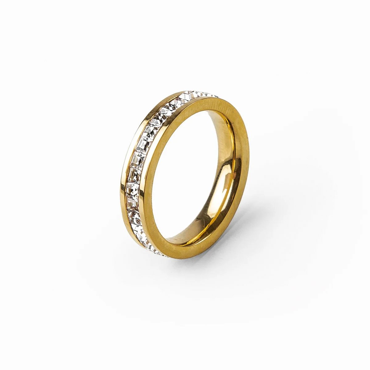 Anel Brilhante Banhado em Ouro 18K - Murano Joias