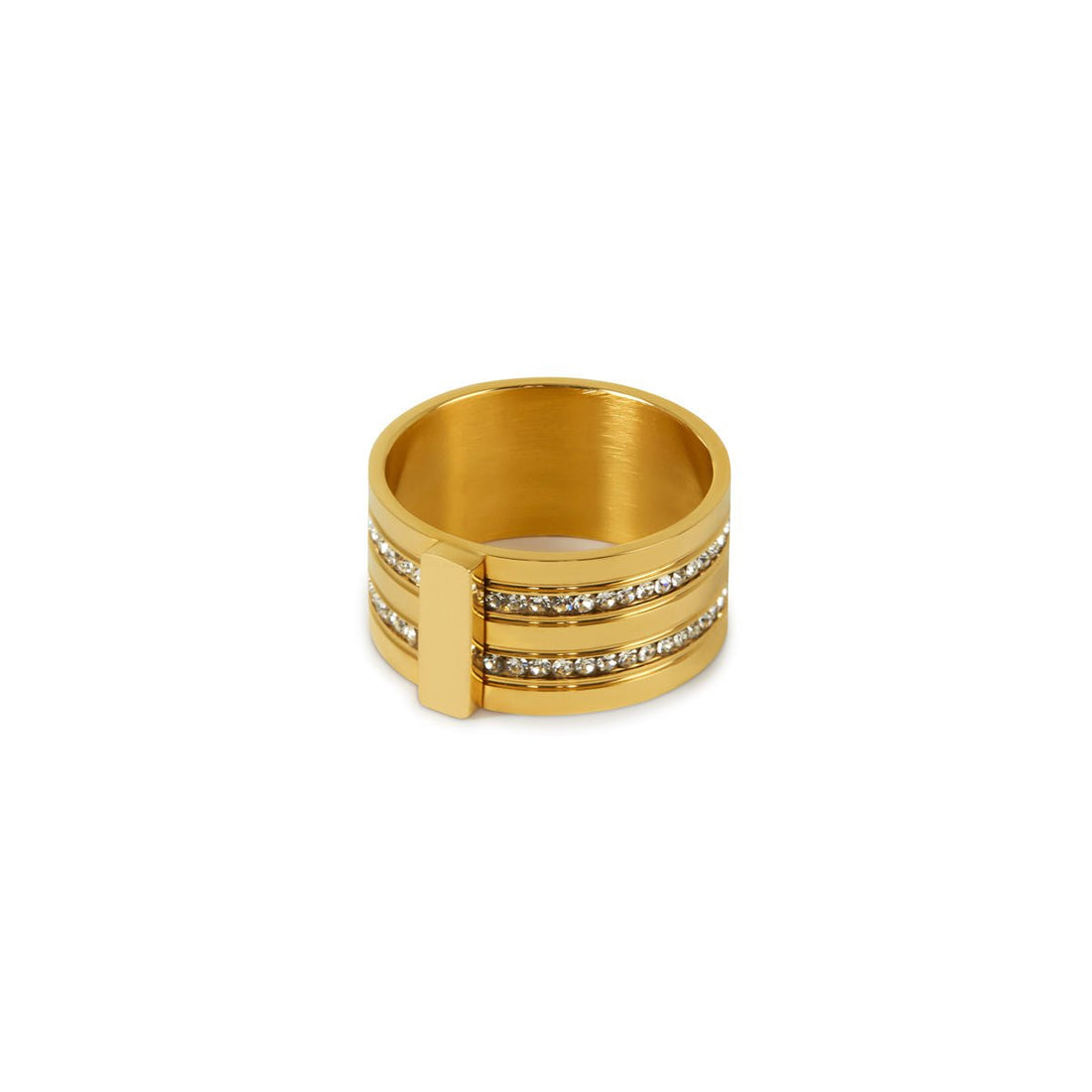 Anel Caviar Stack Banhado em Ouro 18K - Murano Joias