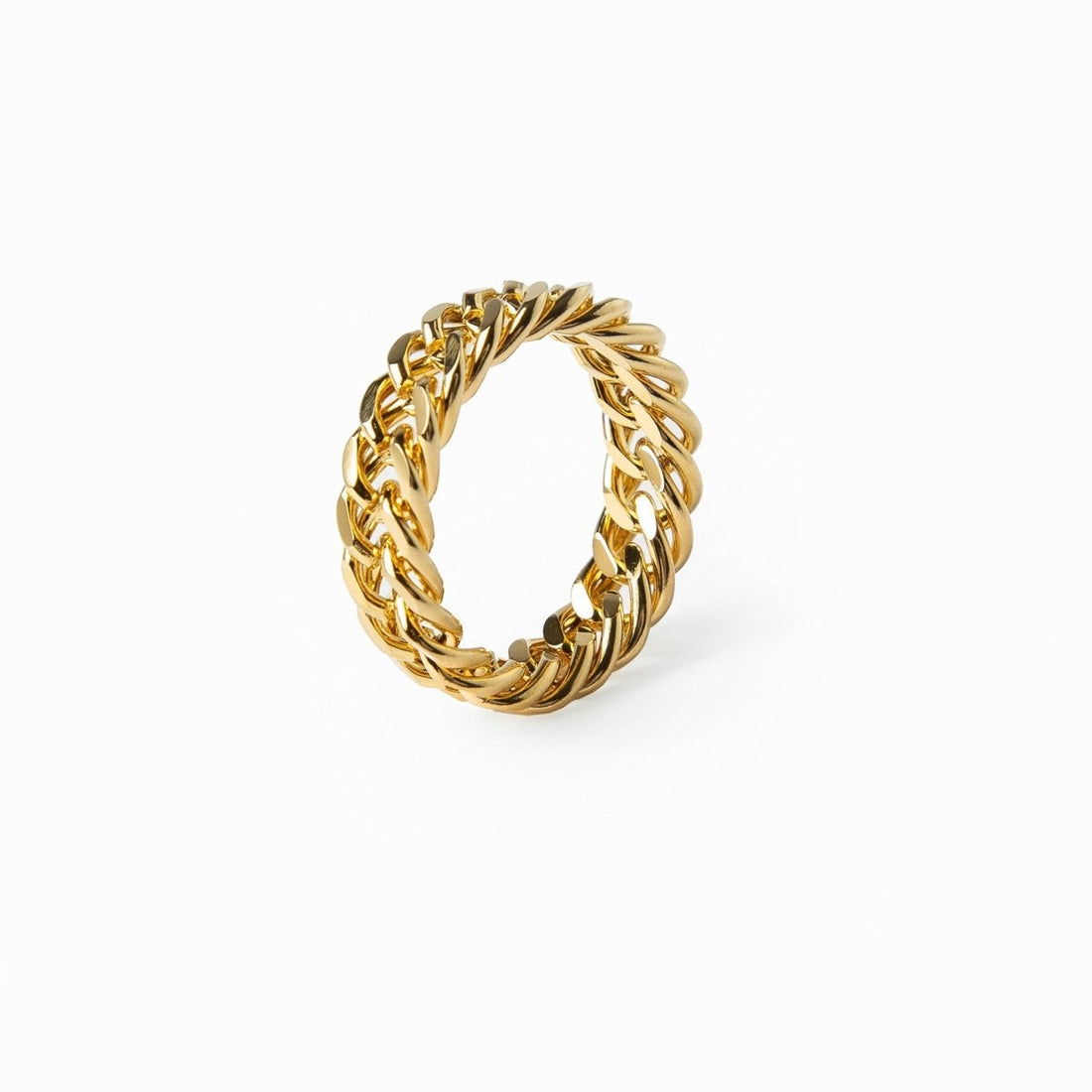 Anel Corrente Banhado em Ouro 18K - Murano Joias
