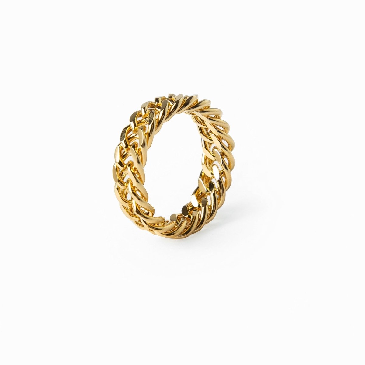 Anel Corrente Banhado em Ouro 18K - Murano Joias