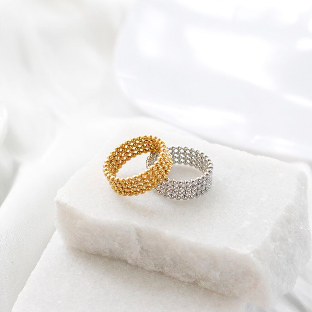 Anel Esferas Icônica Banhado em Ouro 18K - Murano Joias