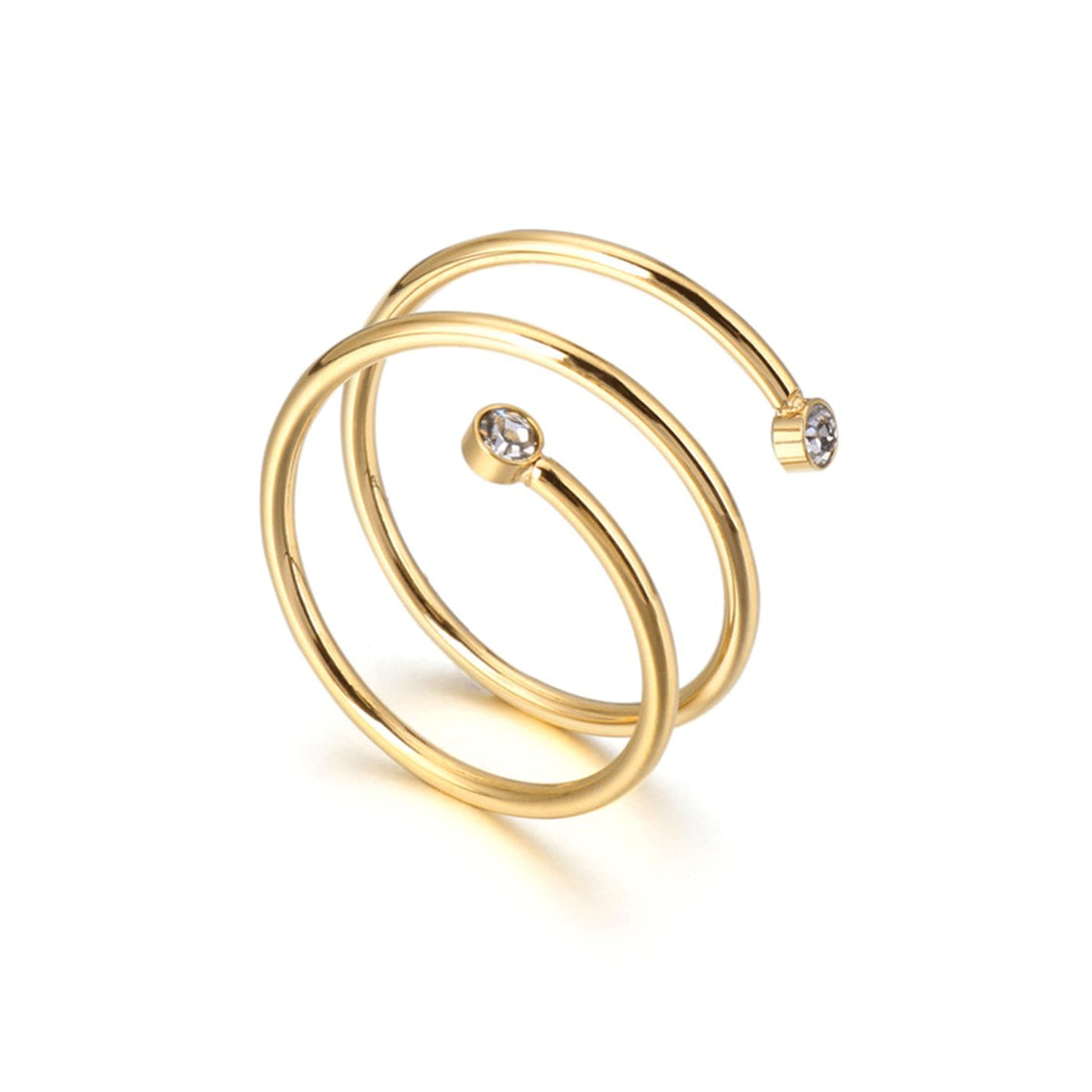 Anel Espiral Fine Banhado em Ouro 18K - Murano Joias