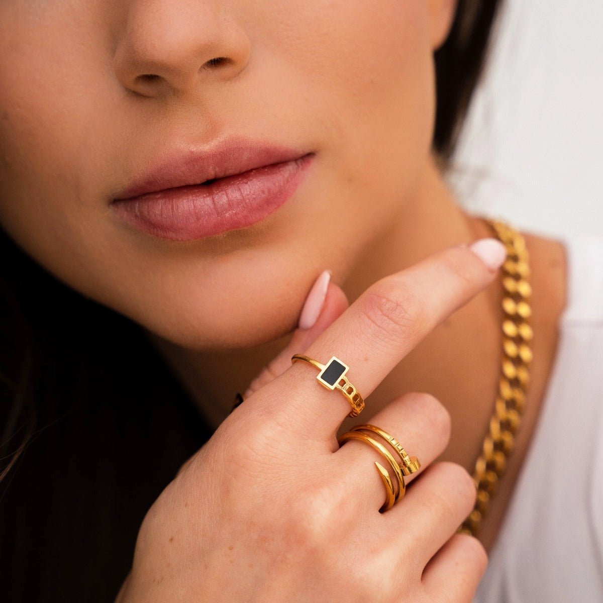 Anel Fusion Banhado em Ouro 18k - Murano Joias