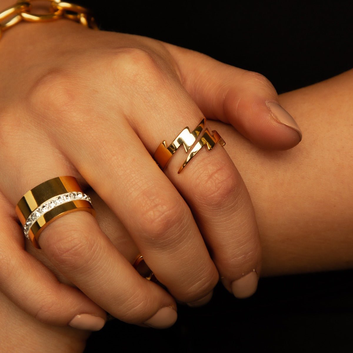 Anel Liguria Banhado em Ouro 18K - Murano Joias
