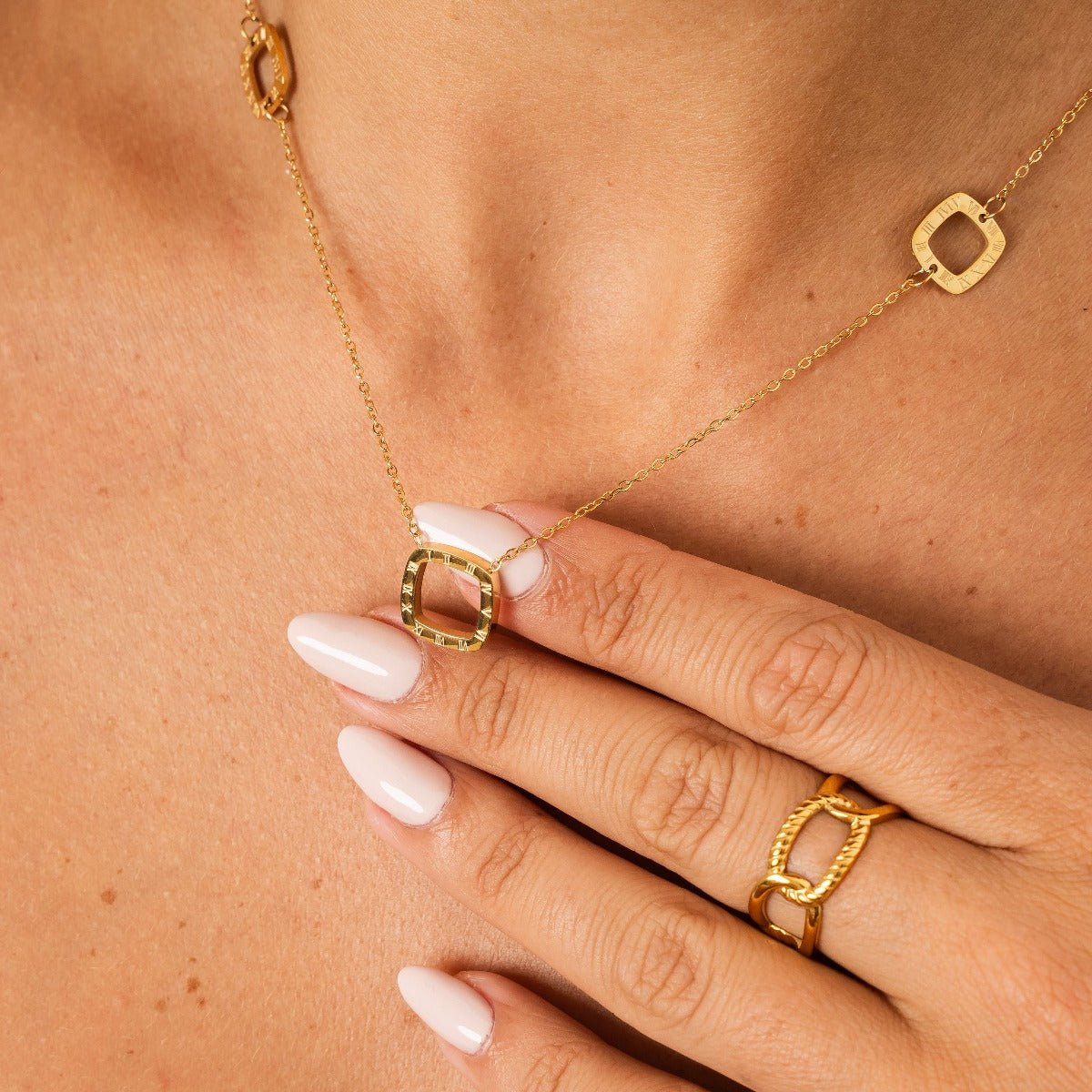Anel Link Ajustável Banhado em Ouro 18k - Murano Joias