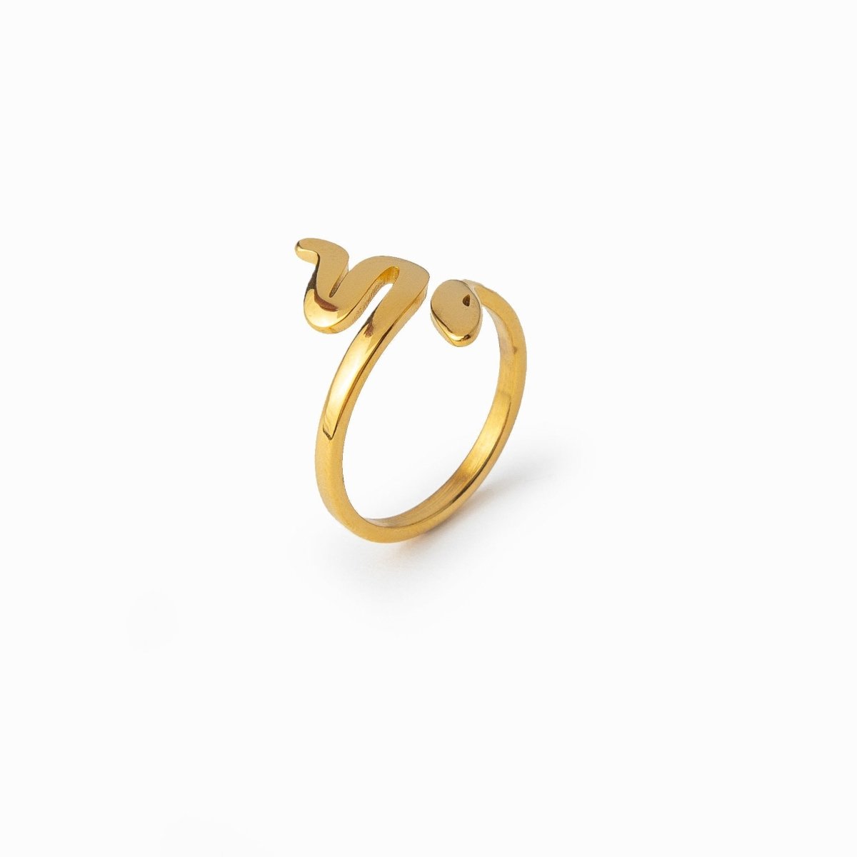 Anel Serpente Banhado em Ouro 18K - Murano Joias