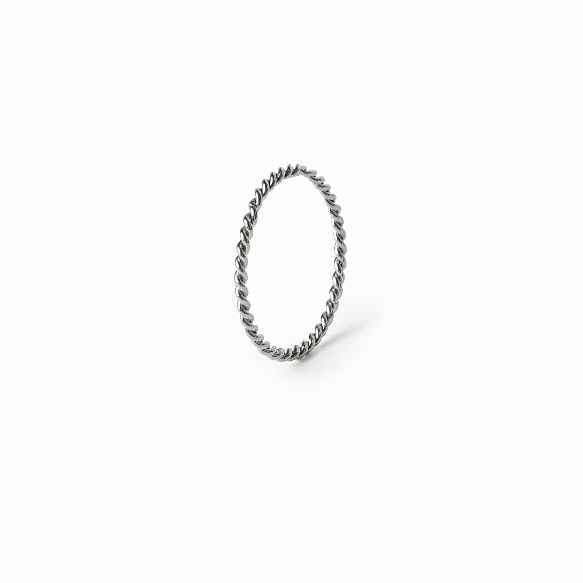 Anel Twist Banhado em Ouro 18K - Prata - Murano Joias