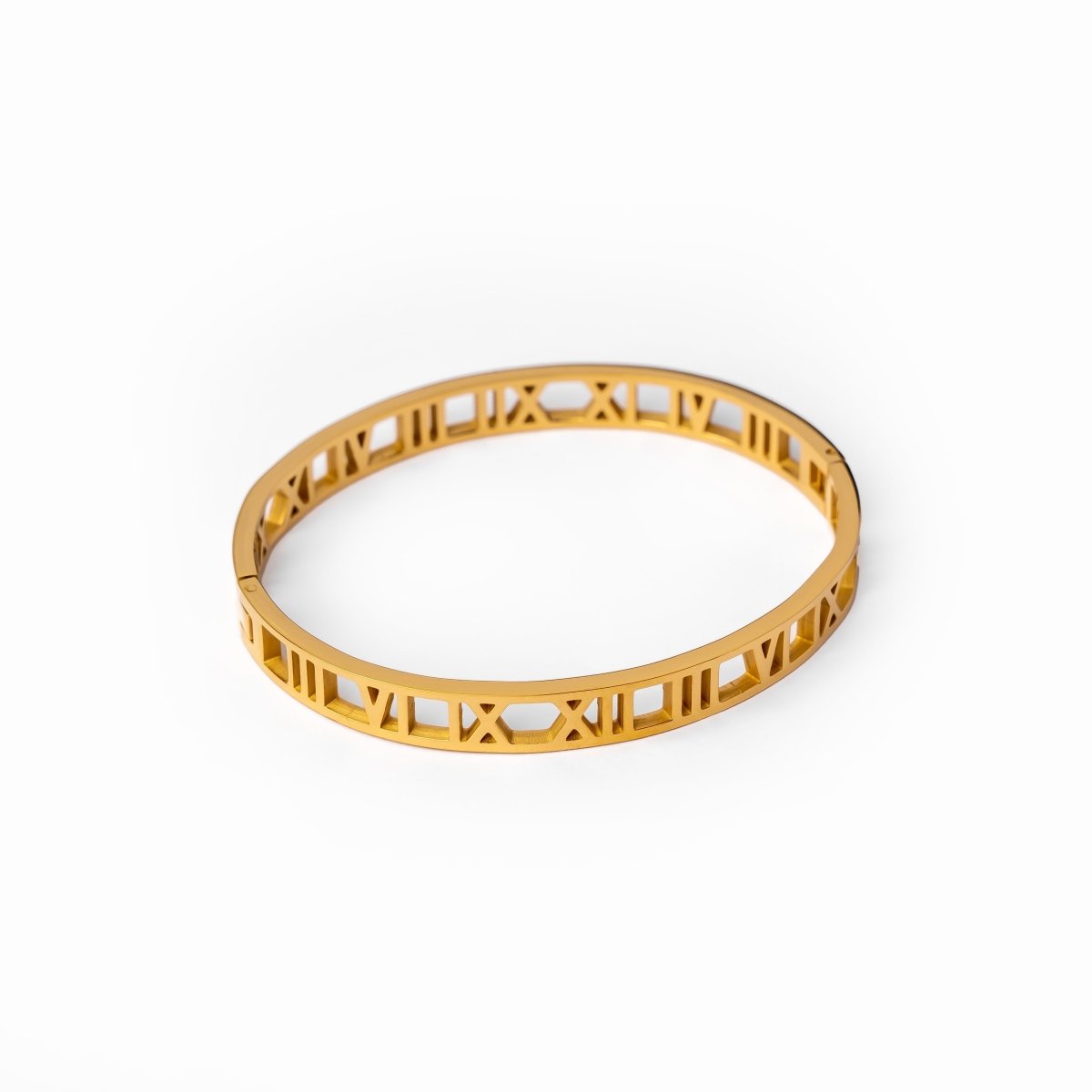 Bracelete Algarismos Vazados Banhado em Ouro 18K - Murano Joias