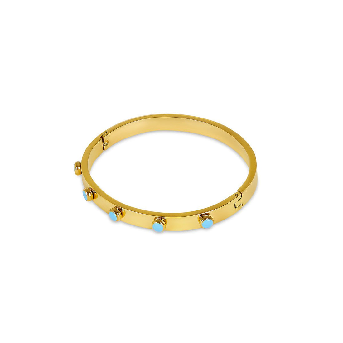 Bracelete Aqua Stone Banhado em Ouro 18K - Murano Joias