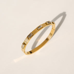 Bracelete Cristais Navete Banhado em Ouro 18K - Murano Joias