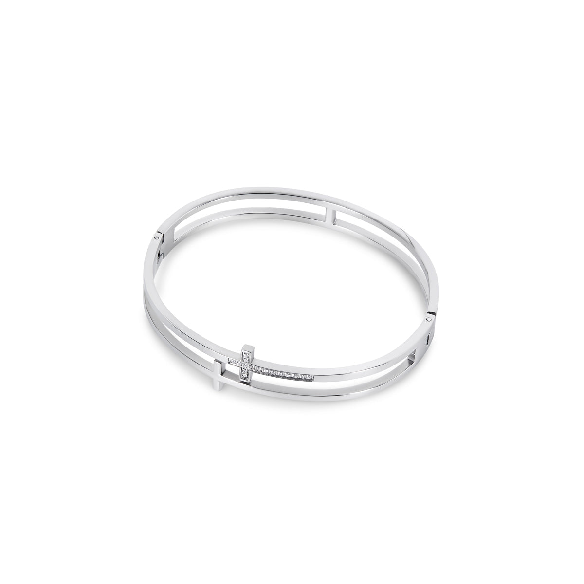 Bracelete Cruz - Prata - Murano Joias