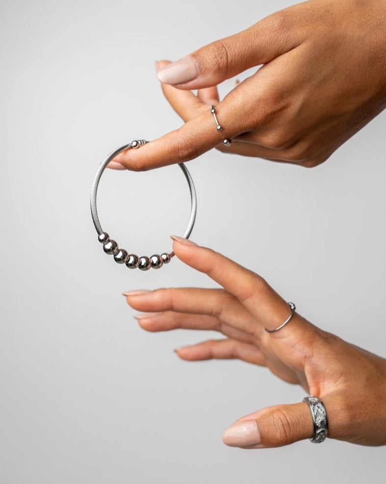 Bracelete Esferas Banhado em Ouro 18K - Prata - Murano Joias