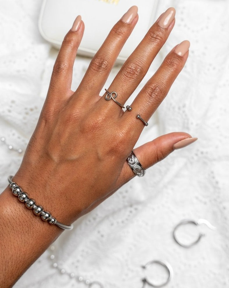 Bracelete Esferas Banhado em Ouro 18K - Prata - Murano Joias