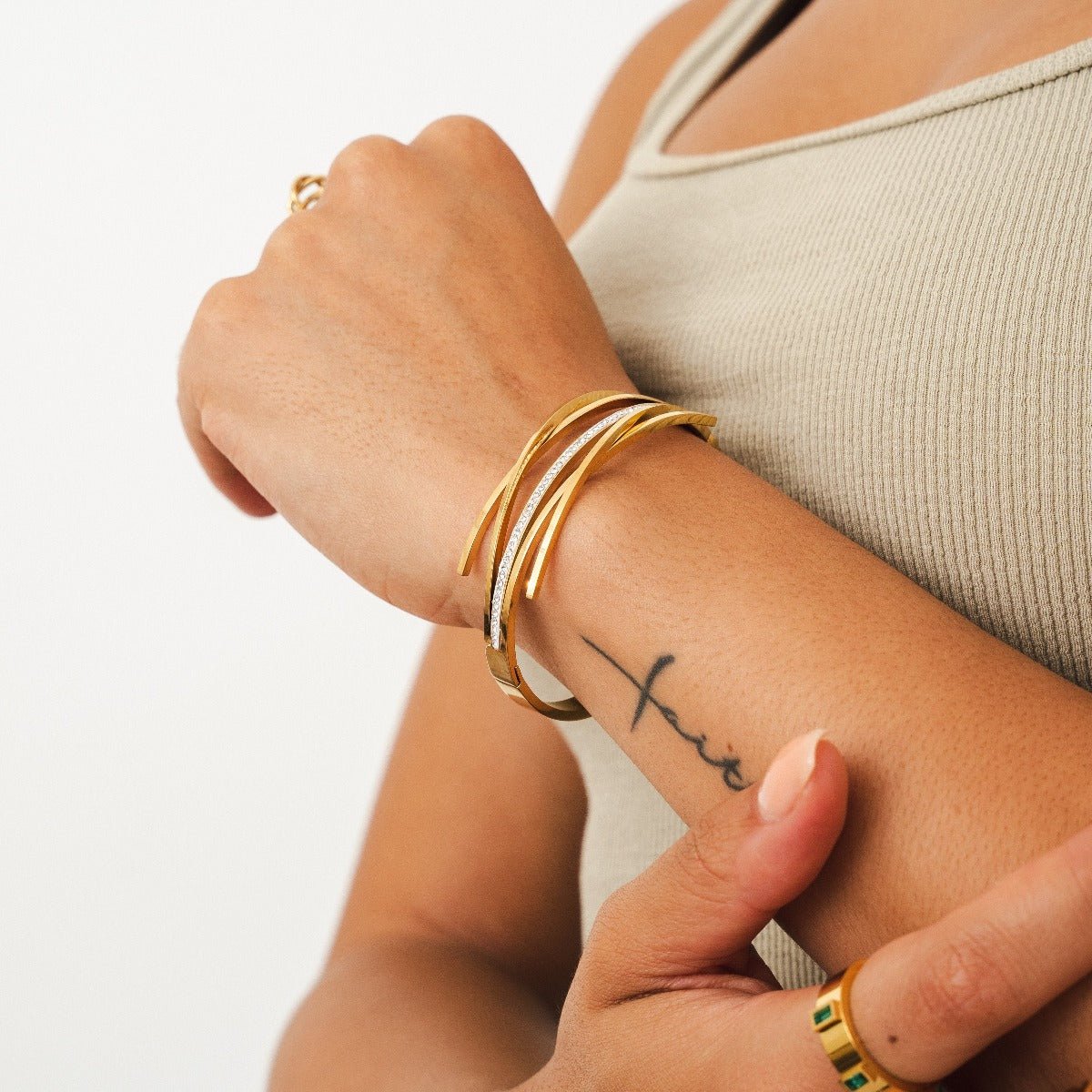 Bracelete Florence Zircônia Banhada em Ouro 18K - Murano Joias