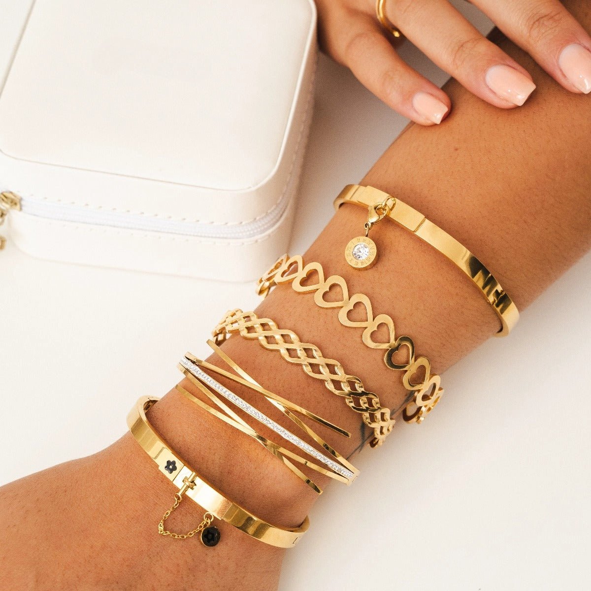 Bracelete Florence Zircônia Banhada em Ouro 18K - Murano Joias
