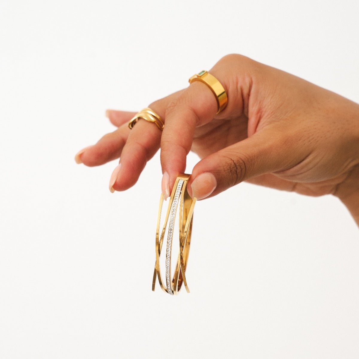Bracelete Florence Zircônia Banhada em Ouro 18K - Murano Joias