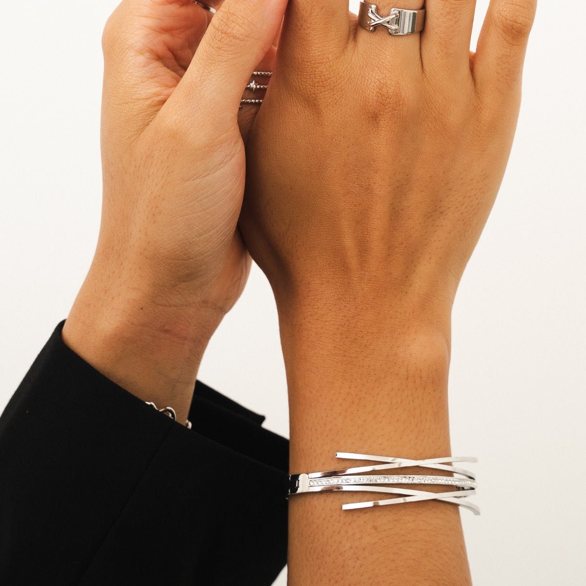 Bracelete Florence Zircônia Banhada em Ouro 18K - Prata - Murano Joias