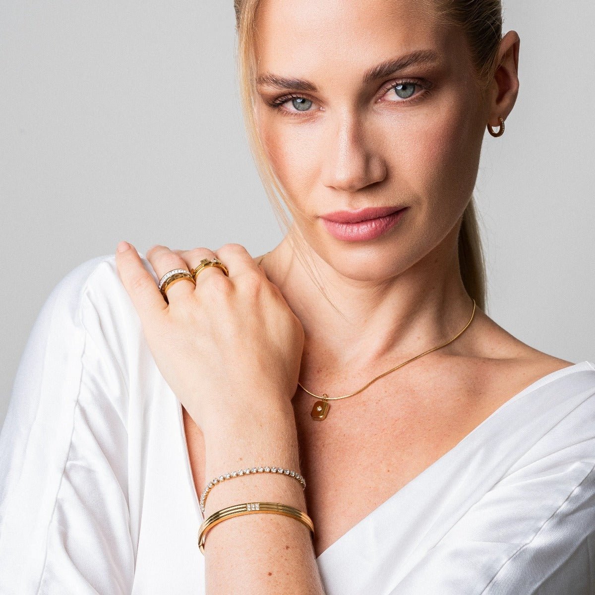 Bracelete Hanna Banhado em Ouro 18k - Murano Joias