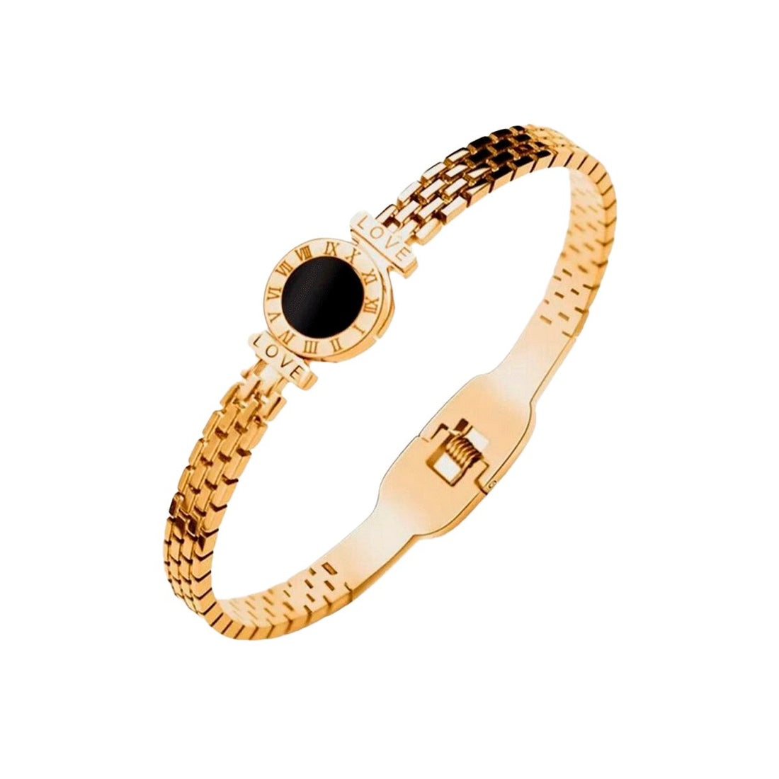 Bracelete Hera Pedra Onix Banhado em Ouro 18K - Murano Joias