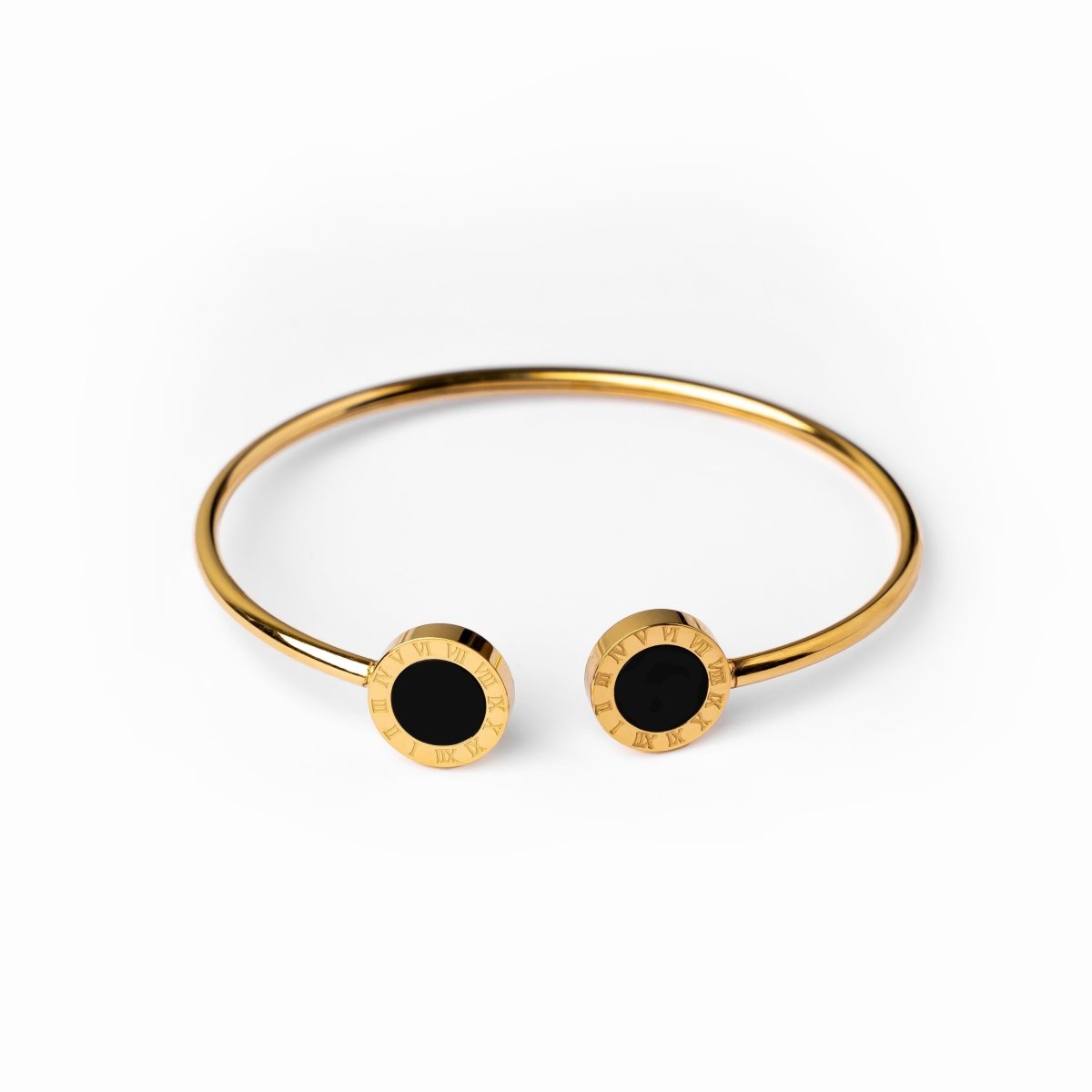 Bracelete Ônix Banhado em Ouro 18K - Murano Joias