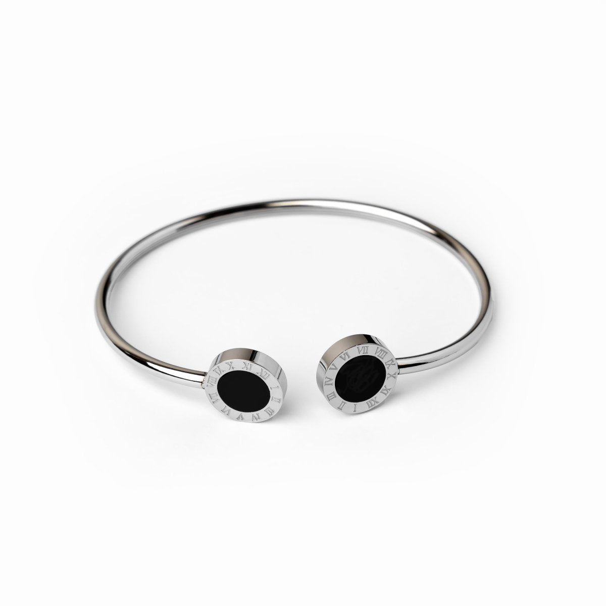 Bracelete Ônix Banhado em Ouro 18K - Prata - Murano Joias