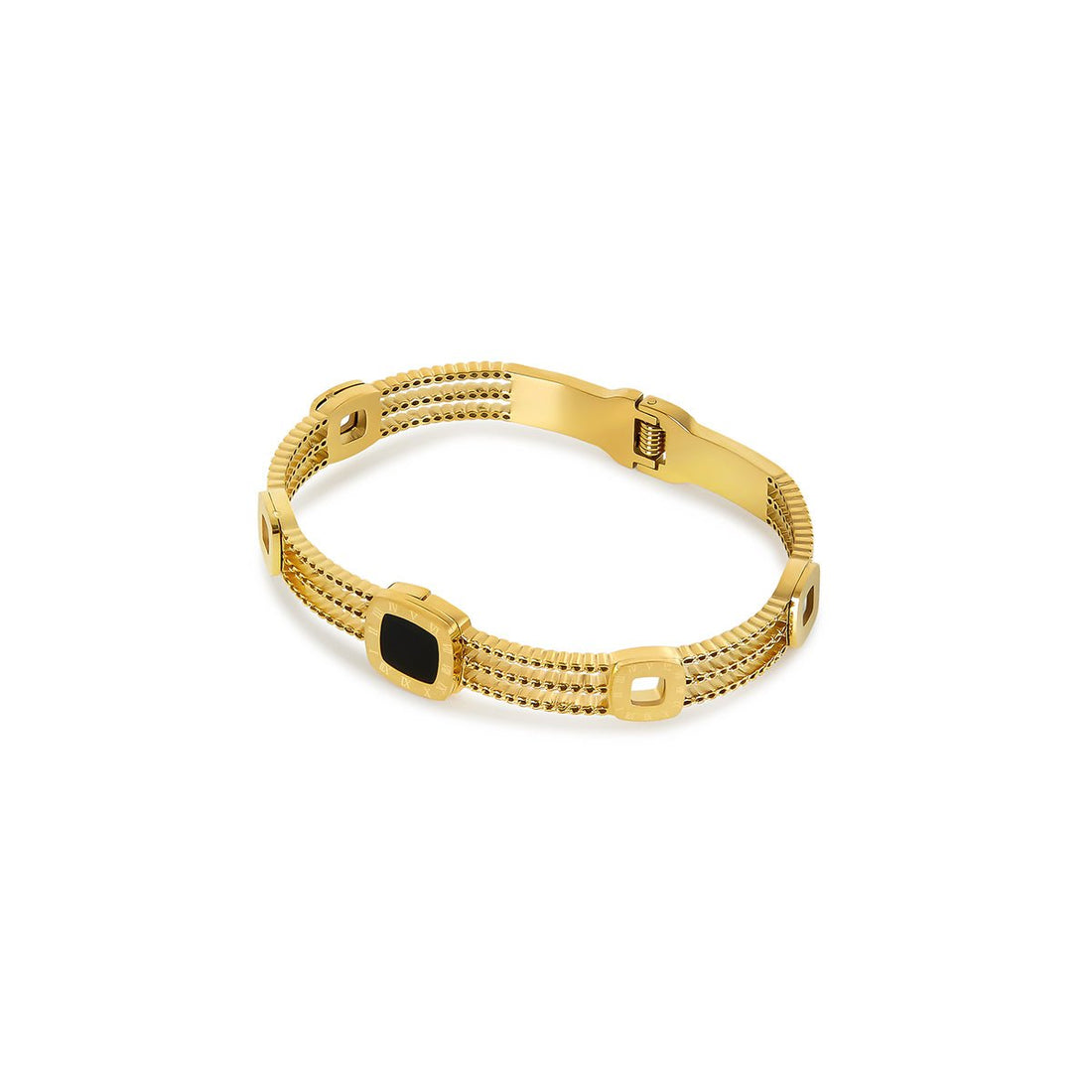 Bracelete Ônix Summer Banhado em Ouro 18k - Murano Joias