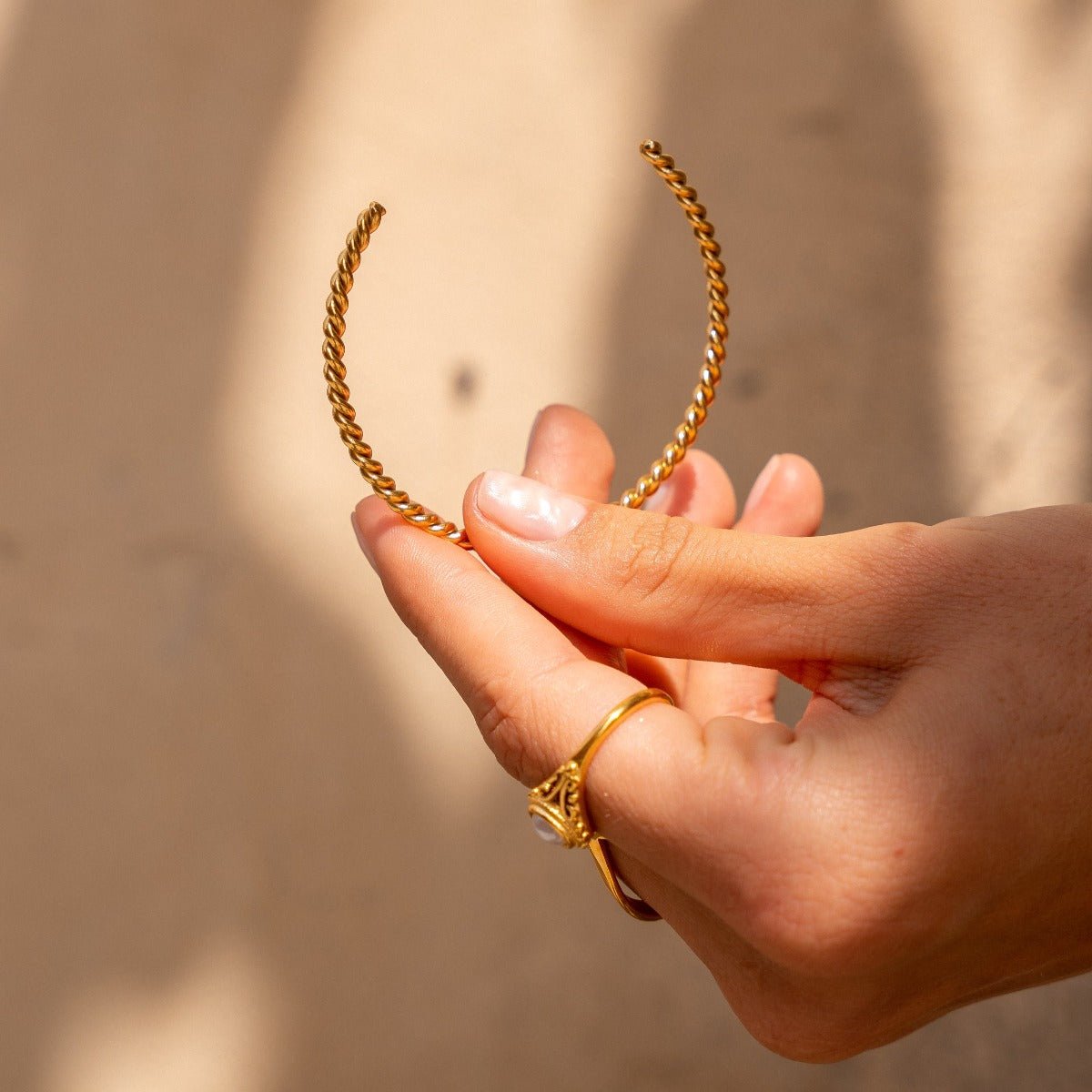 Bracelete Twist Banhado em Ouro 18K - Murano Joias