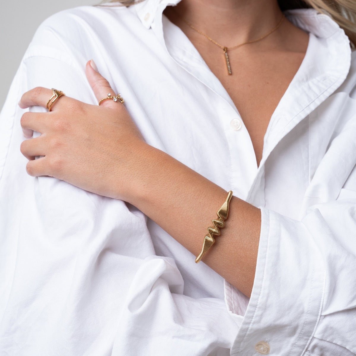 Bracelete Wave Banhado em Ouro 18K - Murano Joias