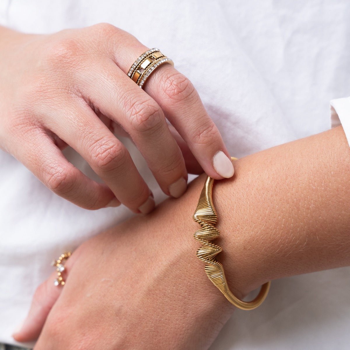 Bracelete Wave Banhado em Ouro 18K - Murano Joias
