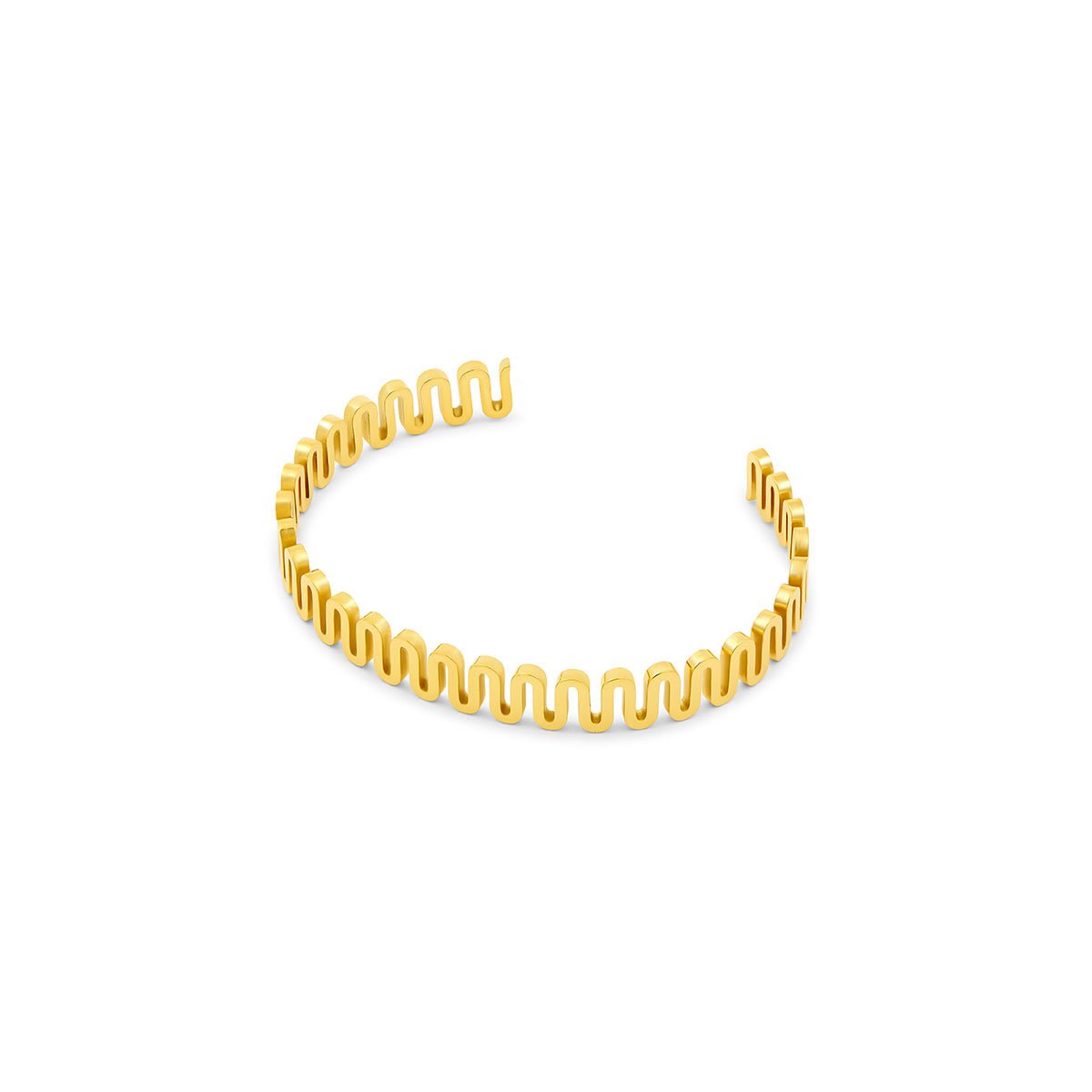 Bracelete Zig Zag Banhado em Ouro 18K - Murano Joias