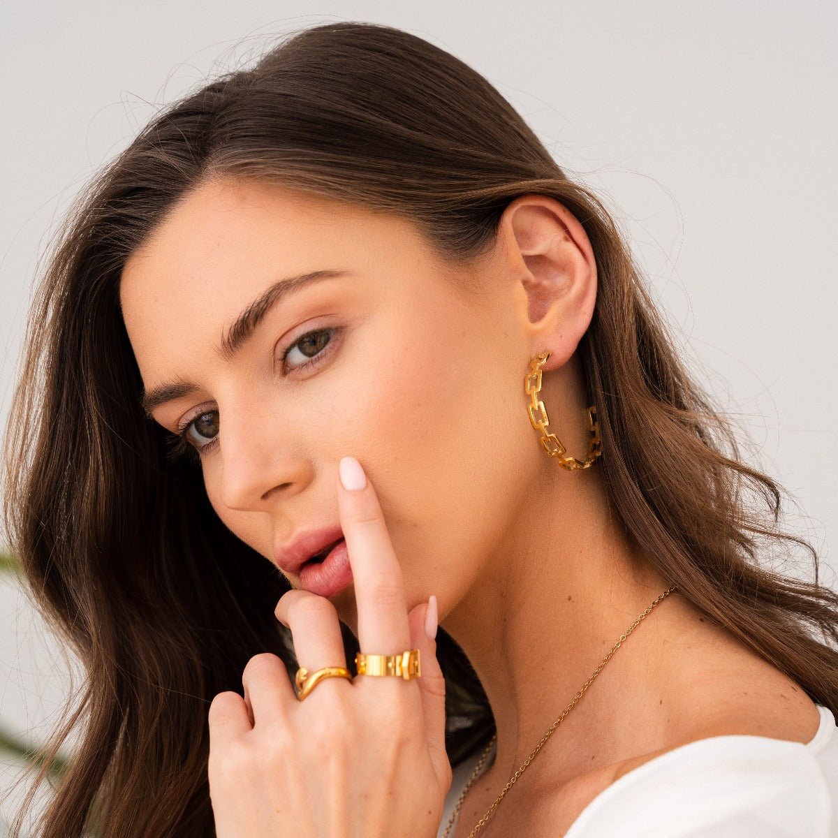 Brinco de Argola Alexandra Banhado em Ouro 18K - Murano Joias
