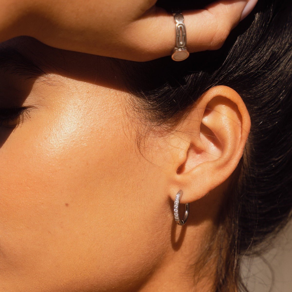Brinco de Argola Arielle Banhado em Ouro 18K - Prata - Murano Joias