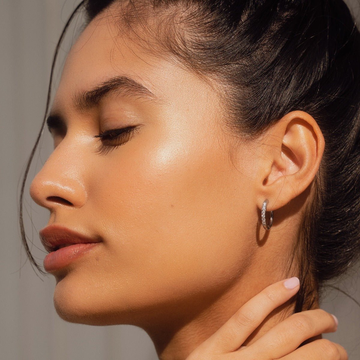 Brinco de Argola Arielle Banhado em Ouro 18K - Prata - Murano Joias