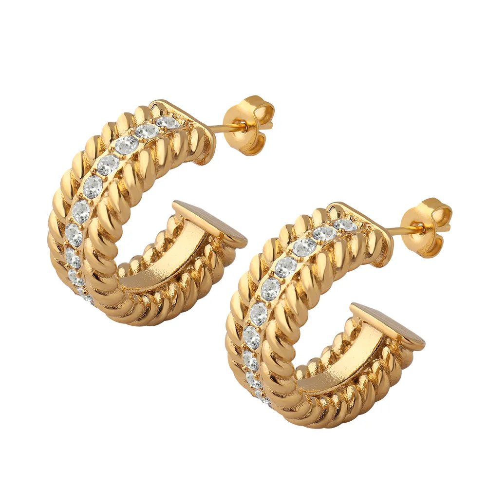 Brinco de Argola Date Banhado em Ouro 18k - Murano Joias