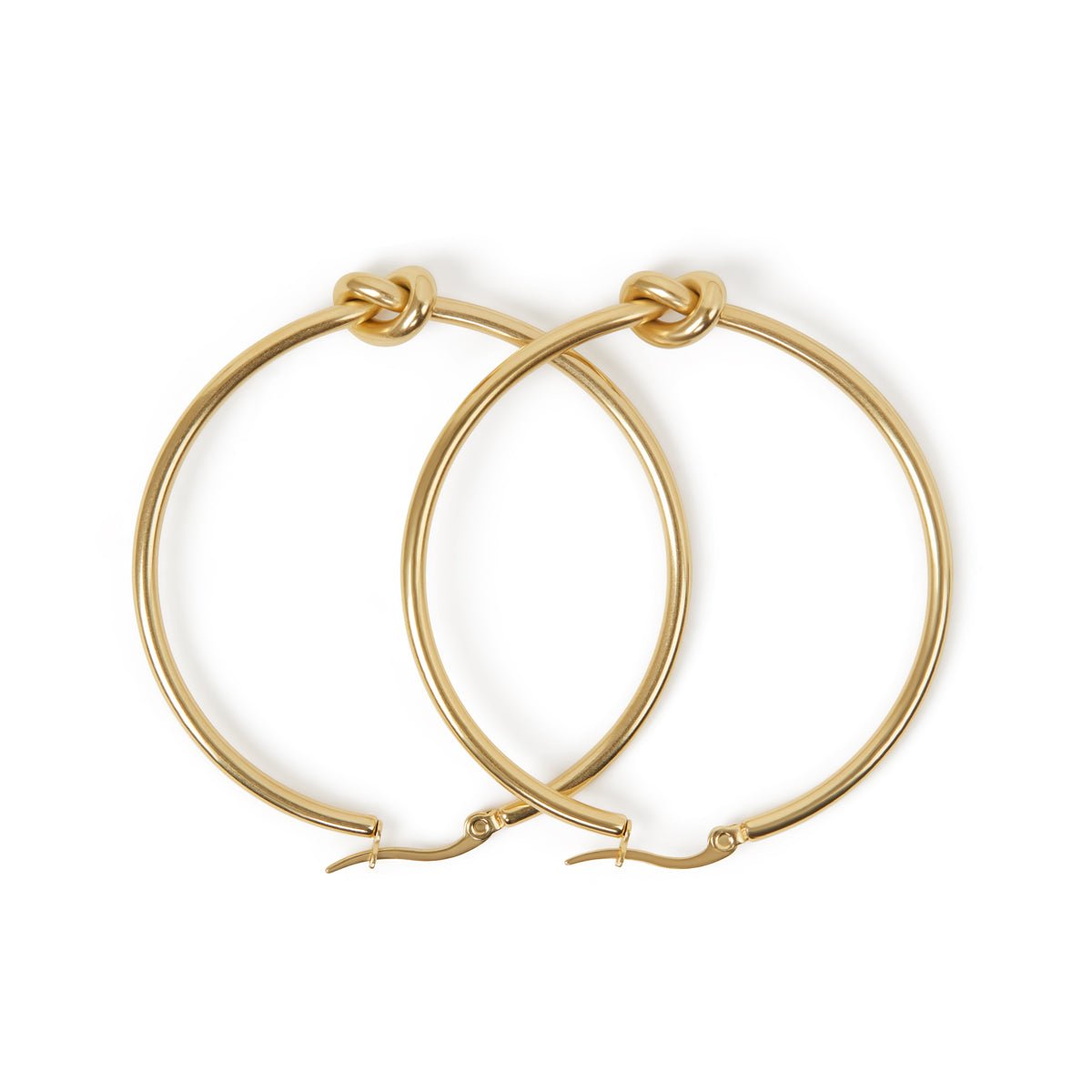 Brinco de Argola Nó Central Banhado em Ouro 18K - Murano Joias
