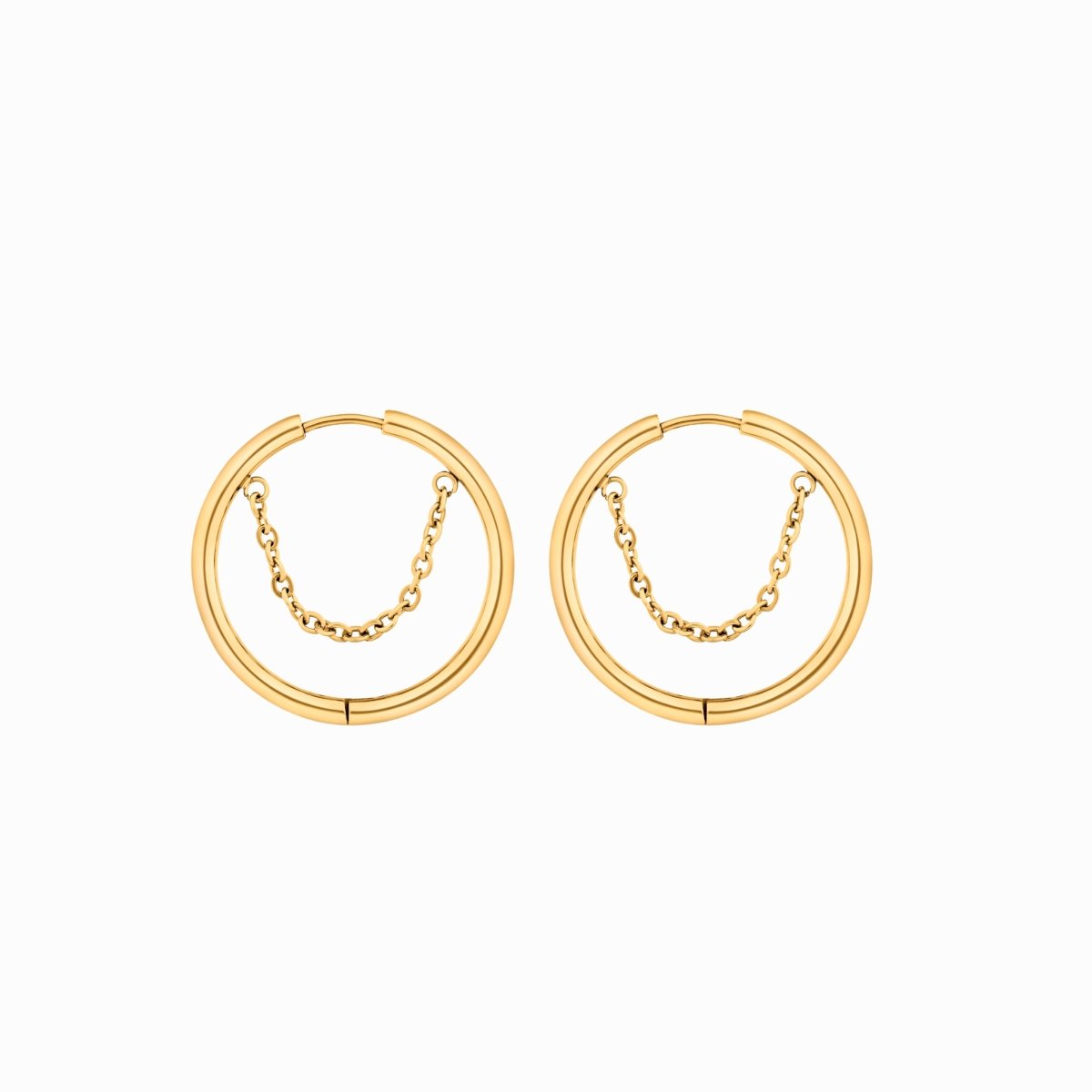 Brinco de Argola Pipa Banhado em Ouro 18K - Murano Joias