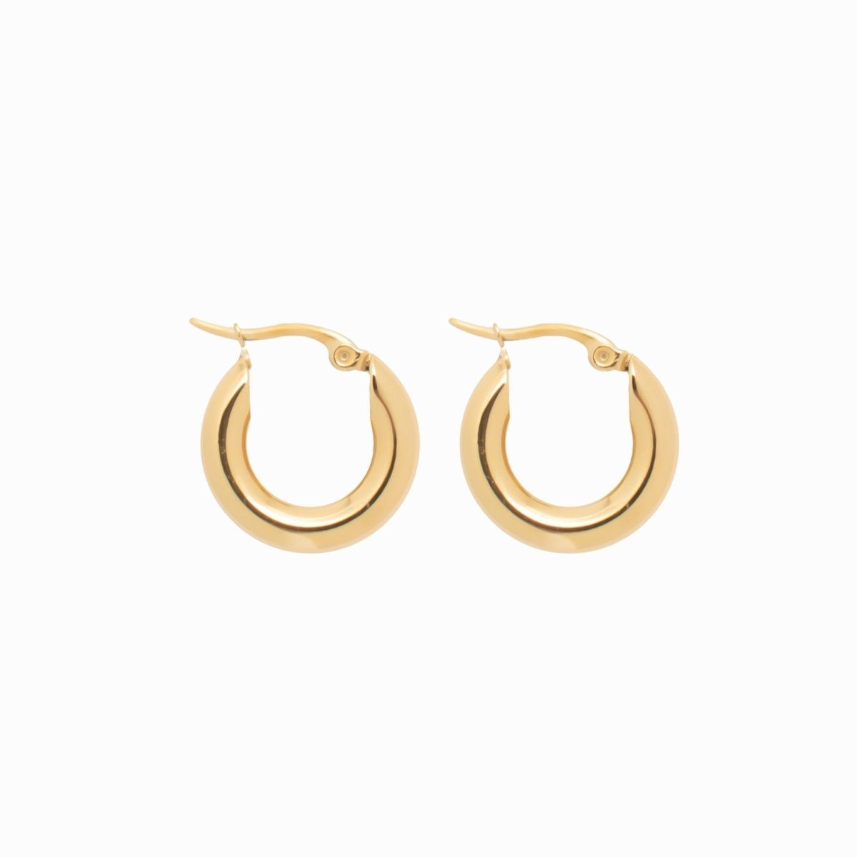 Brinco de Argola Tubo Lele G Banhado em Ouro 18K - Murano Joias
