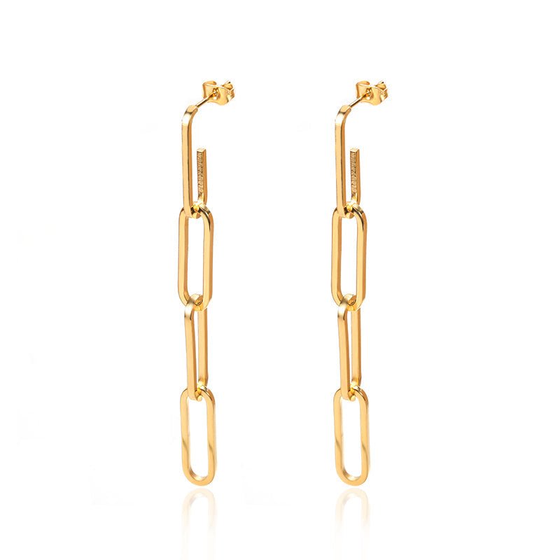 Brinco Elos de Corrente Hellen Banhado em Ouro 18K - Murano Joias