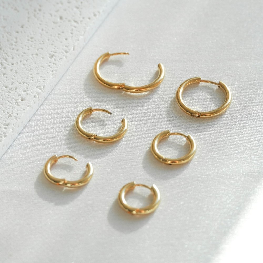 Brinco Trio de Argolas Banhado em Ouro 18K - Murano Joias