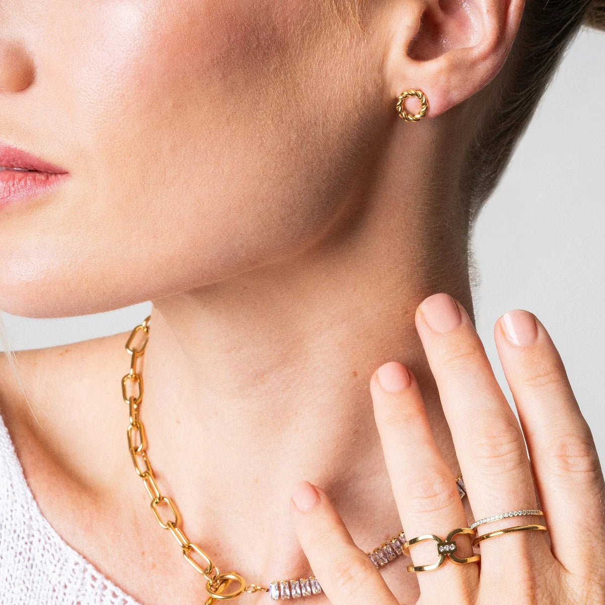 Brinco Twist Banhado em Ouro 18k - Murano Joias