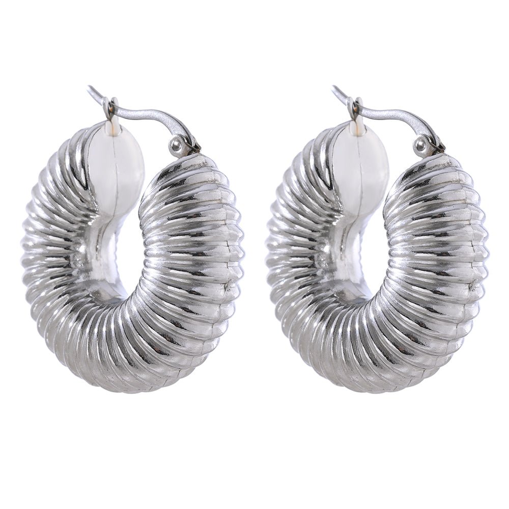Brincos de Argolas Bold Ziza Banhado em Ouro 18k - Murano Joias
