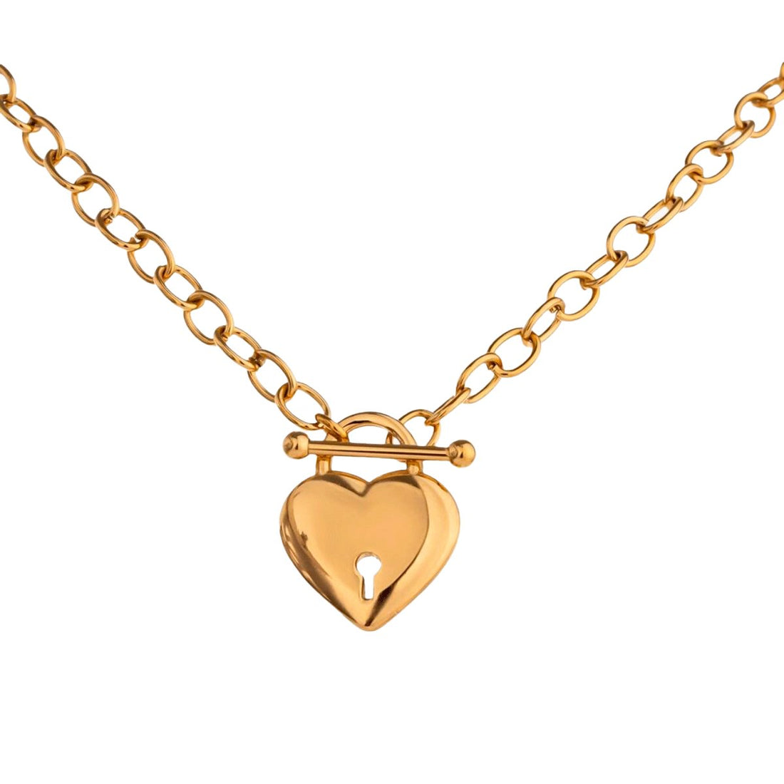 Colar Amor Eterno Coração Folheado A Ouro 18k - Murano Joias
