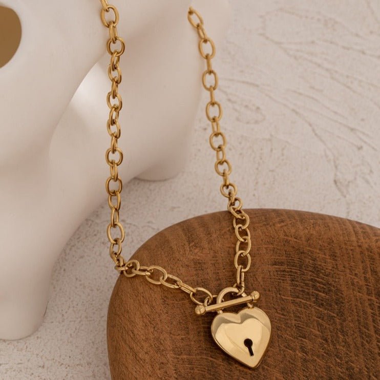 Colar Amor Eterno Coração Folheado A Ouro 18k - Murano Joias