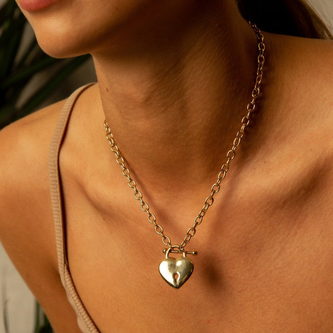 Colar Amor Eterno Coração Folheado A Ouro 18k - Murano Joias