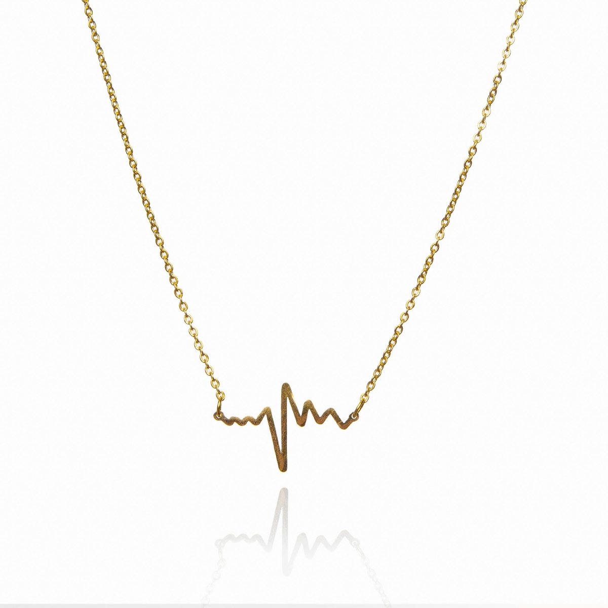 Colar Batimentos Life Pingente Banhado em Ouro 18K - Murano Joias