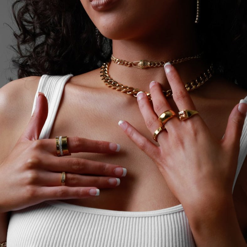 Collana Con Bracciale Serpente Strass Girocollo - Foto 12