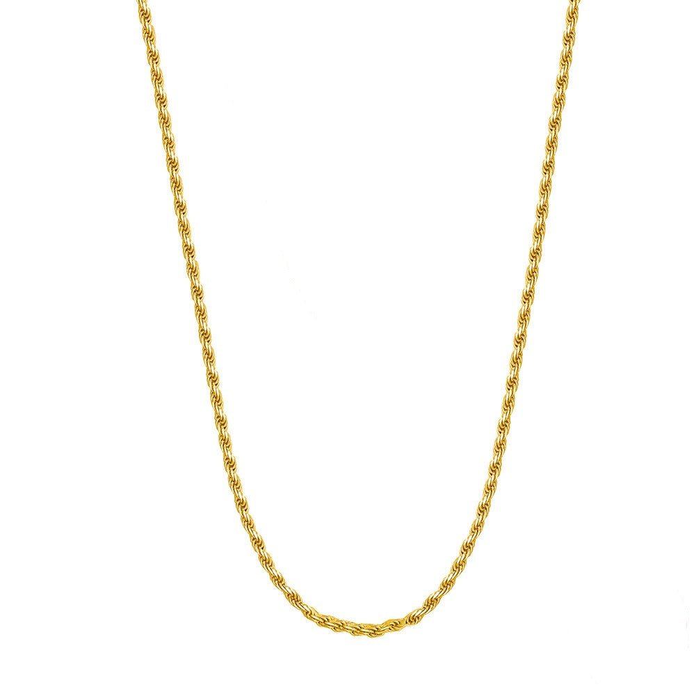 Colar Cordão Baiano Fino 2mm Banhado em Ouro 18k - Murano Joias