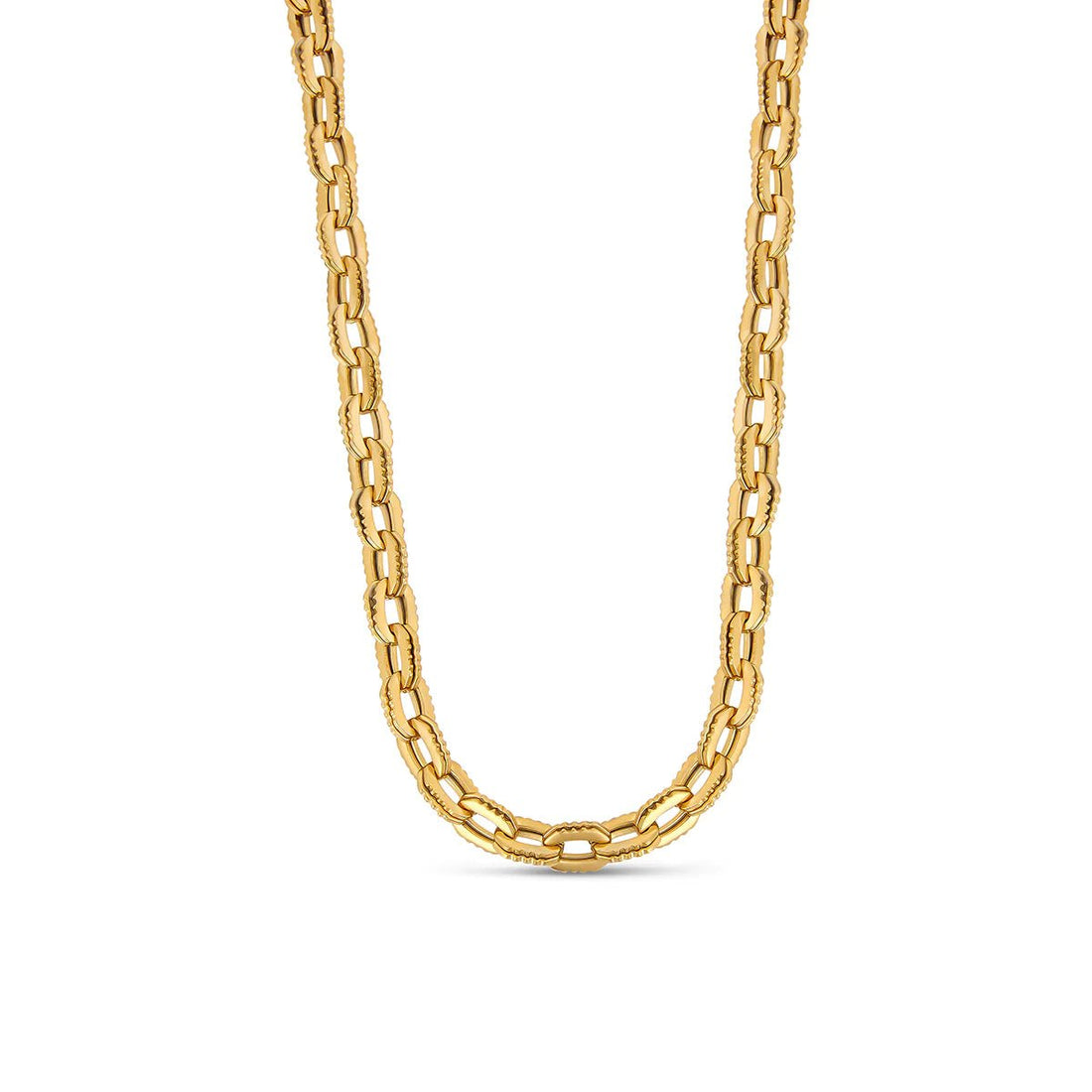 Colar Elos Chunky Banhado em Ouro 18k - Murano Joias